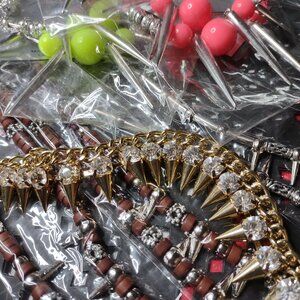 Lot Of Spike Necklaces And Earrings CDK14